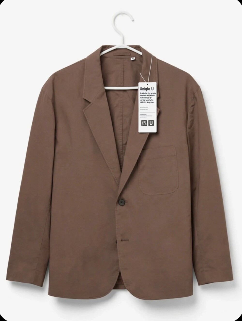 Brand New Uniqlo Lightweight Men's Shirt Jacket in Brown XL